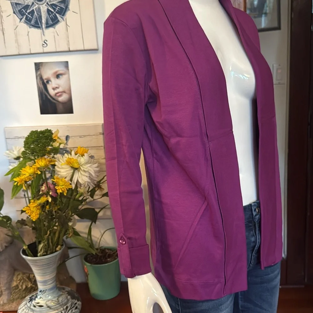 NWT northern reflections size small Women's Purple Open Front Jacket
Cardigan - Picture 2 of 4